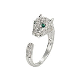 Slightly Inlaid Snake Leopard Head Ring – Stylish Gifts — 2