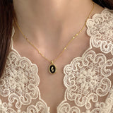 Women's Temperament Fashion Oval Oil Drip Flower – Jewelry Gift Ideas — 1