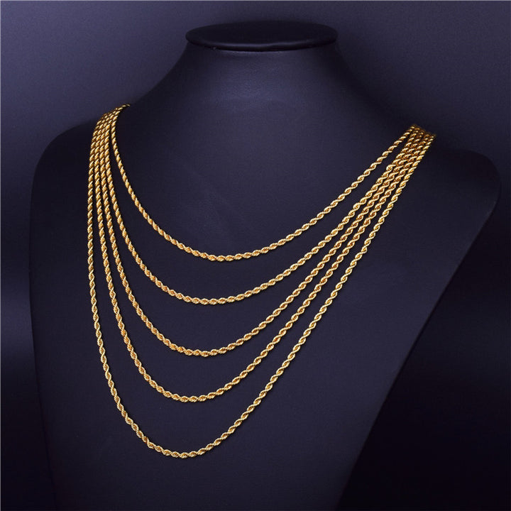 4MM Twist Rope Twist Copper Necklace – Jewelry Gift Ideas — 1