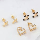 925 Silver Nails New Simple Inlaid Zirconium Earrings – Gifts for Her — 1