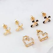 925 Silver Nails New Simple Inlaid Zirconium Earrings – Gifts for Her — 1