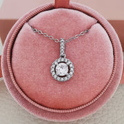 Exquisite Round Necklace Women's White Gold – Jewelry Gift Ideas — 2