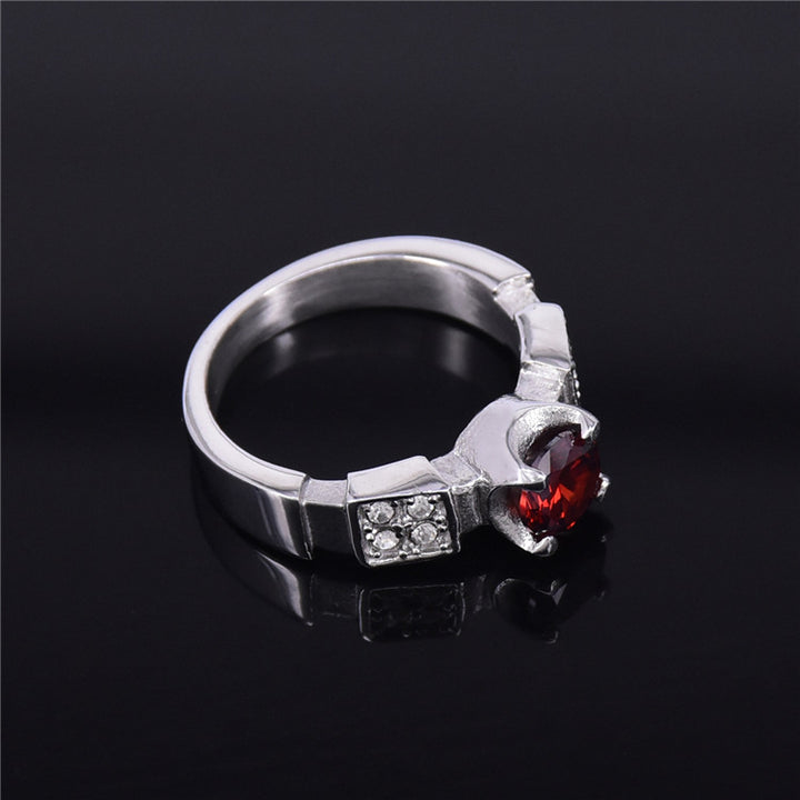 Ruby Titanium Steel Four-claw Diamond Ring – Holiday Gift Ideas — 1
