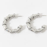 Stainless C- Shaped Ear Ring White Titanium Steel – Unique Gift Ideas — 11