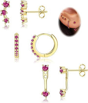 Electroplating Real Gold Ear Clip Ear Studs 6 Pieces – Stylish Gifts — 16