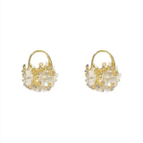 Diamond Inlaid Flower Ear Buckle – Meaningful Gifts — 4