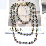 Multi Layer Pearl Crystal Gem Necklace – Jewelry Gift Ideas — 4