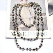 Multi Layer Pearl Crystal Gem Necklace – Jewelry Gift Ideas — 4