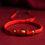 Zodiac Red Rope Bracelet Natural Red Agate – Jewelry Gift Ideas — 10