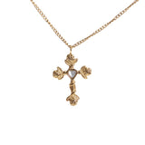 French Gold Titanium Steel Cross Pendant Inlaid – Jewelry Gift Ideas — 7