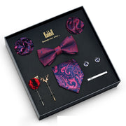 Eight Piece Tie Square Bow Tie Brooch – Jewelry Gift Ideas — 4