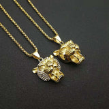 Stainless Steel Gold-plated Lion Head Pendant – Jewelry Gift Ideas — 2
