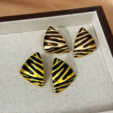 Vintage Triangle Oil Drop Silver Needle Zebra – Meaningful Gifts — 3