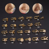 Brass-set Zircon Non-porous Piercing Clip Nose Ring – Stylish Gifts — 5