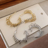 Multi-circle Metal Eardrops Alphabet Letter Earrings – Stylish Gifts — 6
