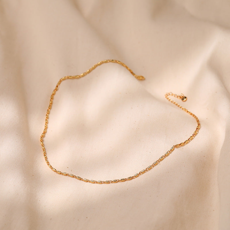 18K Real Gold Fashion Commuter Clavicle Necklace – Jewelry Gift Ideas — 1