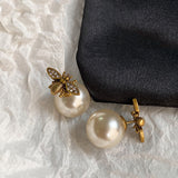 Women's New Vintage Pearl Two Earrings – Gifts for Her — 1