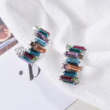 C Letter Color Diamond Stud Earrings For Women – Gifts for Her — 3