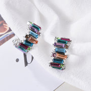 C Letter Color Diamond Stud Earrings For Women – Gifts for Her — 3