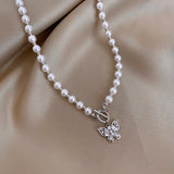 Butterfly Pearl Necklace Women's Cold Style – Jewelry Gift Ideas — 2