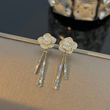 Women's Fashion Tassel Long Camellia Earrings – Stylish Gifts — 1