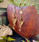 Boho Gothic Circle Gold Snake Earrings – Special Occasion Gifts — 3