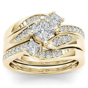 Electroplated 18k Gold Rose Gold Diamond Zircon Ring – Practical Gifts — 4