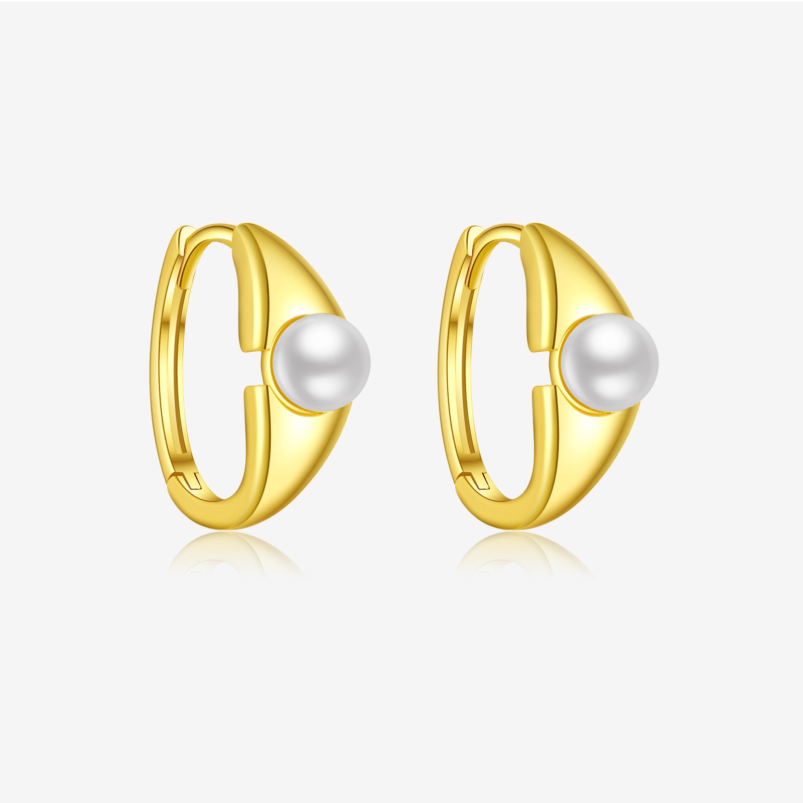 S925 Sterling Silver Pearl Small Ear Ring Women's – Gifts for Her — 1