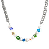 Pearl Colorful Glaze Flower Splice Necklace – Jewelry Gift Ideas — 5