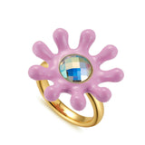 Cute Zircon Purple Flower Ring – Birthday Gifts — 1