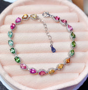 Rainbow Faux Natural Candy Tourmaline Bracelet – Jewelry Gift Ideas — 7