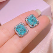 Simulation Paraiba Rings Ear Studs Necklace Suit – Jewelry Gift Ideas — 2
