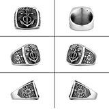 Nordic Viking Boat Anchor Titanium Steel Ring Pirate – Birthday Gifts — 3