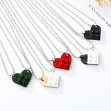 A Pair Of Simple Alloy Stitching Heart Necklaces – Small Gift Ideas — 1