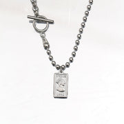 Fashion Titanium Steel Double Layered Necklace – Jewelry Gift Ideas — 2