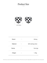 Women's Heart-shaped Plaid Stud Earrings – Gifts for Her — 4