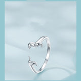 Cute Animal Plain Silver Ring – Stylish Gifts — 4