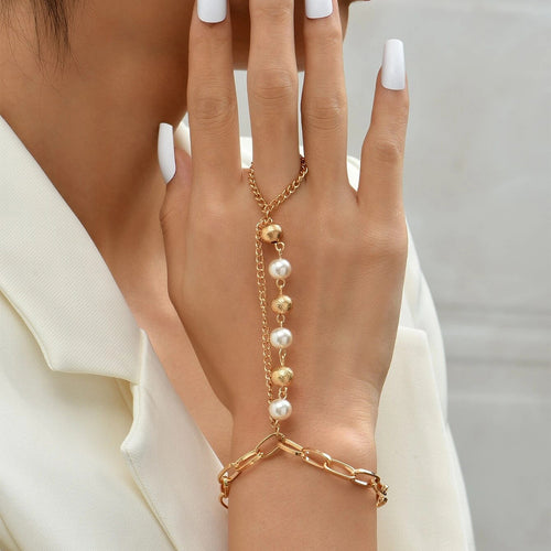 All-match Style Stitching Pearl Chain Link Bracelet – Stylish Gifts — 1