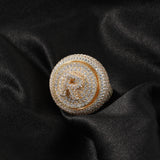 Rotatable DIY Letter Hip Hop Ring Micro Set Zircon – Creative Gifts — 7