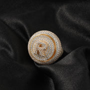 Rotatable DIY Letter Hip Hop Ring Micro Set Zircon – Creative Gifts — 7