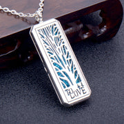 Square Essential Oil Necklace Openable Silver – Jewelry Gift Ideas — 18