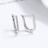 925 Sterling Silver Geometric U-shaped Earrings – Gifts for Her — 3