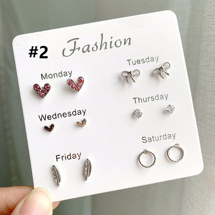 Girl Student's Simple Korean Style Cute Earring Suit – Stylish Gifts — 1