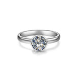 925 Silver 7mm Round White Diamond Ice Flower Cut – Gifts for Couples — 3