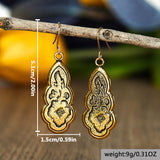 Carved Flower Pendant Earrings For Women – Jewelry Gift Ideas — 3