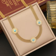 Turquoise Stainless Steel Necklace Simple – Jewelry Gift Ideas — 5