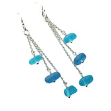 Green Blue Glass Tassel Earrings Simple Temperament – Outdoor Gifts — 3
