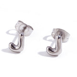 Titanium Steel Earrings 18K Gold Mini Alphabet Letter – Gifts for Her — 16