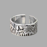Creative Mountain And River Pattern Ring Student – Gift Ideas — 5