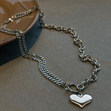 Love Spliced Titanium Steel Chain Necklace – Jewelry Gift Ideas — 2